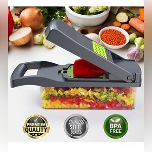 New Multifunctional Vegetable Chopper, Vegetable Slicer Dicer Cutter 8 Blades